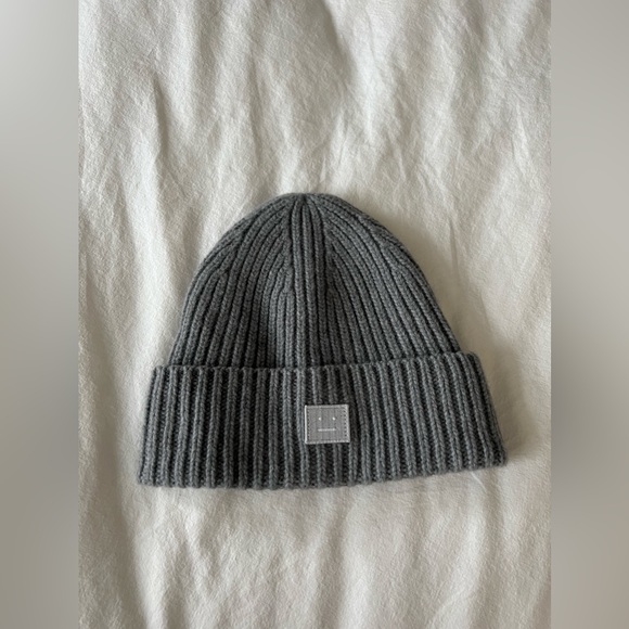 Acne Studios Mini Pansy Beanie Grey - Picture 1 of 5